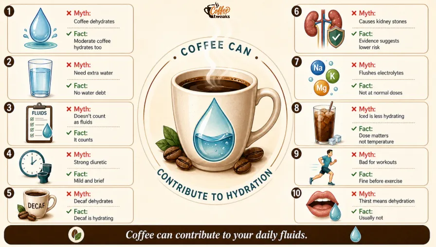 Coffee and Hydration Myths to Know