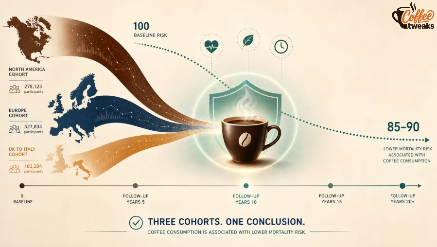 Coffee linked to lower mortality